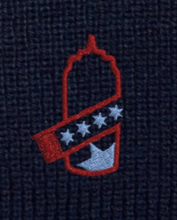 Load image into Gallery viewer, That Mild Sauce Sportsman Pom Pom Knit Cap - GRAY &amp; NAVY